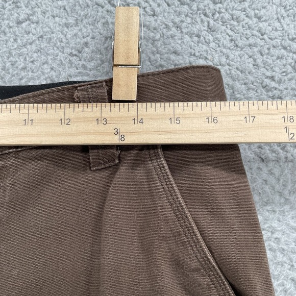 CAT Working Pants Mens 32x31* Brown Workwear Canvas Y2K Skate Caterpillar Street - Picture 2 of 12